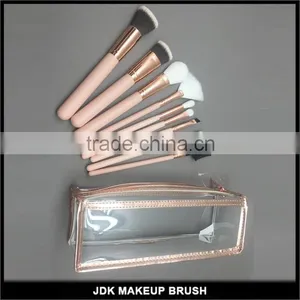 9 Pieces Makeup Brush Pink Makeup Brush Set High Quality Cosmetic Brush Set thumbnail-3
