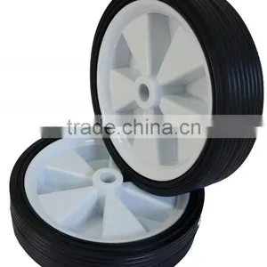 Chinese Semi Pneumatic Plastic Wheel Rubber Wheel/wheelbarrow Tyre.plastic Hub Wheel thumbnail-4