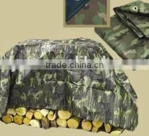 Polyethylene Weather Resistant Fabric Reinforced Camouflage Colored Tarpaulin thumbnail-3