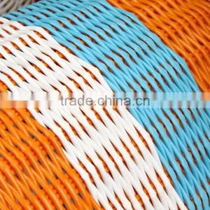 Wholesale 2-handles Bright Mix Colors Plastic Weave Dirty Clothes Basket thumbnail-5