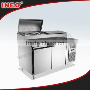 304 Stainless Steel Commercial Restaurant Sandwich Refrigerator/Sandwich Prep Table/Refrigerated Sandwich Bench thumbnail-1