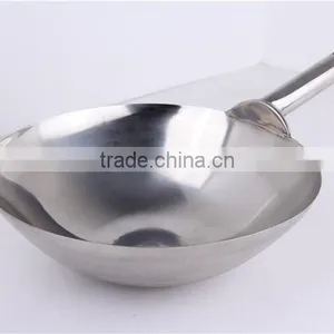 Best Handle Integration Industrial Stainless Steel Induction Wok thumbnail-1