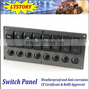 Boat Marine Rocker Switch Panel 8 Switches thumbnail-1