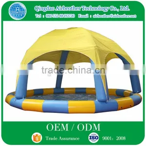 Folding Inflatable Outdoor Above Grand Swimming Pool With Dome Tent thumbnail-2