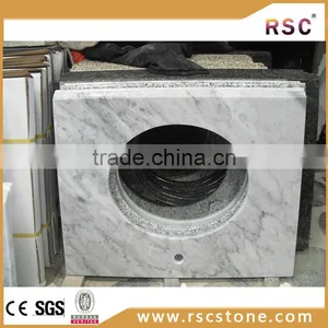 White Carrara Marble Vanity Top thumbnail-1