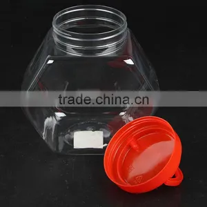 Plastic Jar Storage Clear Custom Plastic Food Grade Candy Container/jar With Cap thumbnail-1
