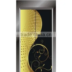 304 Luxury Etched Pattern Stainless Steel Elevator Door Decoration thumbnail-4