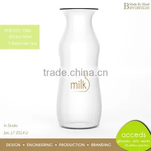 Customized Pyrex 200ml Milk Glass Bottle thumbnail-1