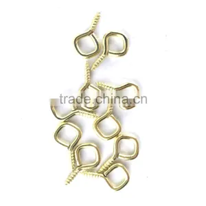 Brass Plated Large Screw Eye thumbnail-1