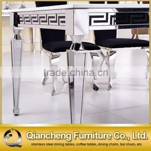 Luxury Steel Frame Dining Table Set thumbnail-3