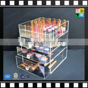 2016 Clear Plexiglass Customized Display Drawers Acrylic Cosmetic Box,cosmetic Organizer Box thumbnail-4