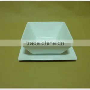 Wholesale China Cheap Stocked White Porcelain Ceramic Soup Bowl With Dish thumbnail-5