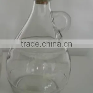Wholesale Glass Pitcher With Small Handle and Wooden Stopper thumbnail-1