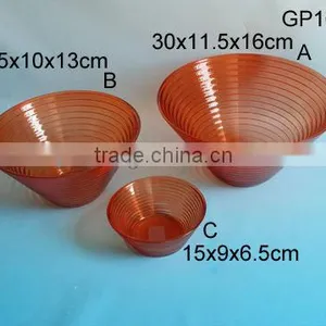 Colored Big Glass Bowl thumbnail-1