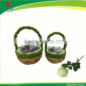 Round Rattan Basket for Flower Arangement or Plantting thumbnail-1