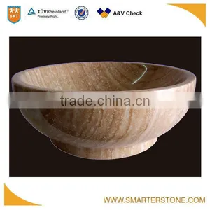 Wooden Travertine Top Single Stone Sink thumbnail-1