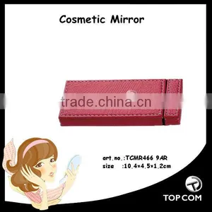 Folding Leather Mirror, Mini Leather Mirror thumbnail-1
