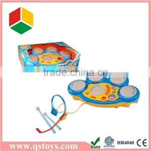 Plastic ABS Musical Instrument Kids Electronic Drum Set Toy in Window Box thumbnail-1