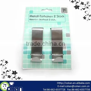 2pcs Stainless Steel Over Door Hook Set CK-D005 thumbnail-1