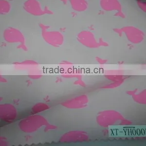 Printed PU Coated Polyester Textile Fabric for Children Raincoat thumbnail-1