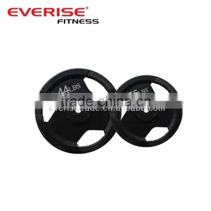 Rubber Coated Regular Bumper Plates With Three Handle Holes thumbnail-1