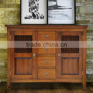 Buffet Console Ethnic Java Natural Finish Teak Wood Furniture thumbnail-1