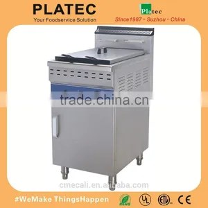 Commercial Kitchen 1 Tank Stainless Steel Gas Deep Fryer thumbnail-1