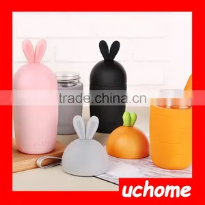 UCHOME Cute Cartoon Glass Cup Travel Mug Water Bottle thumbnail-2