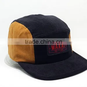 2015 Hot 5 Panels Snapback Flat Brim Custom Corduroy Caps and Hats thumbnail-3