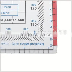 Kearing, Flexible Plastic Square Protractor, Transparent 1mm Thickness Plastic Square Plotter for Pilot Training #KPP-4 thumbnail-2