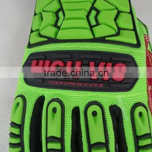 CE 4543 Anti Cut Slash Proof Impact Safety Gloves, Oil and Gas Safety Cut Resistant Rubber Gloves thumbnail-5