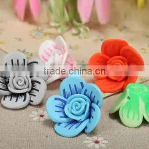 12 mm Unique Rose Red Flower Clay Charms for Nail Decoration Diy Flower Clay Jewelry Accessories Cheap Clay Jewelry Accessories thumbnail-3