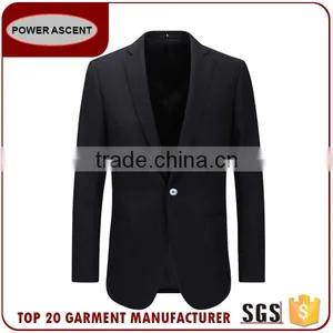 Latest Custom Design Best Brand Men'S 1 Button Black Coat Pant Men Suit thumbnail-1