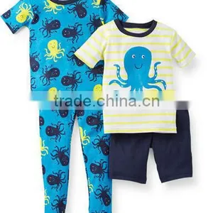 Baby Boy's 4 Piece Animal Print Cotton Pajamas in Cheap Price thumbnail-1