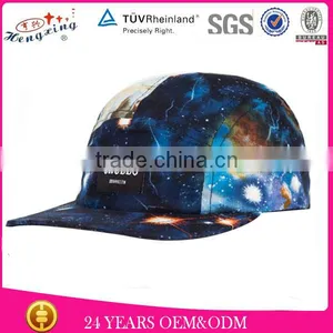 Native Galaxy Printed Waxed Cotton 5 Panel Hats/Woven Label Waxed Cotton 5 Panel Hats thumbnail-1