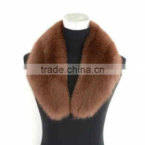 Myfur Genuine Seal Brown Fox Fur Collar for Leather Jacket thumbnail-1