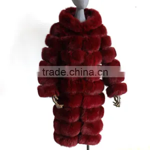 Myfur European Style Top Selling Real Fox Fur Products Cheap Women Knee Length Winter Coat thumbnail-1