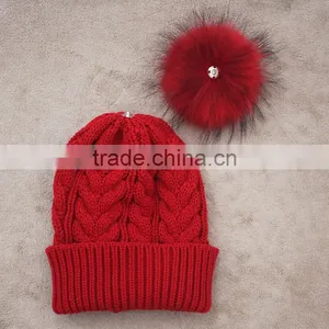 Myfur Lovely Girls 100% Cotton Felt Fur Balls Funky Winter Hats Ladies thumbnail-6