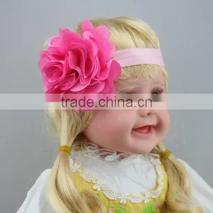 European and American Children's Hairband Wholesale Baby Satin Ribbon Hair Accessary Head Flower Headband Factory Direct Supply thumbnail-2