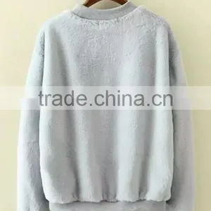 Runwaylover EY2334B New Style 2017 Ladies Fashion Pure Color Pullover Hoodie thumbnail-2