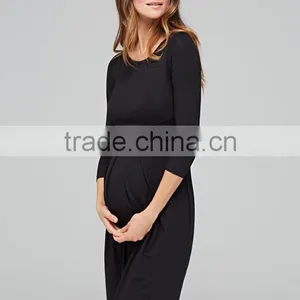 Latest Stretch Maternity Loose Designs Dress for Pregnant Women thumbnail-4