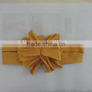 Wholesale Cute Baby Girls Hair Accessories Fancy Hair Bands Boutique Baby Girl Flower Cotton Fabric Elactic Headband for Kids thumbnail-3