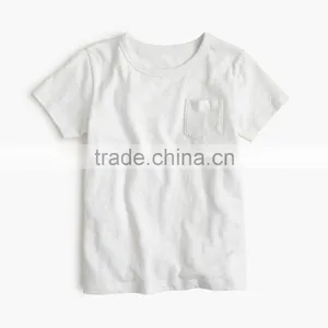 Wholesale Comfortable Custom Design Baby Clothes 2017 Boys' Slub Pocket T-shirt New Style Plain Children Clothing thumbnail-6
