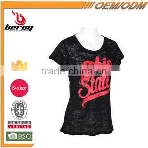 Custom Printing Short Sleeve Chevron Print Woman Shirt and Tops for Wholesale thumbnail-2