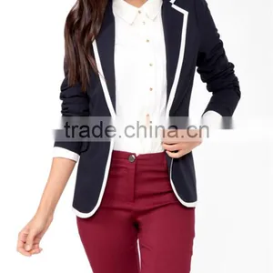 Contrast Single Button Blazer thumbnail-1