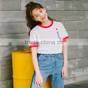 Cotton Summer Round Neck Girl t Shirt thumbnail-2