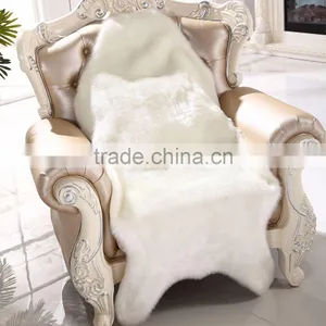 Super Soft Faux Sheepskin Chair Warm Hairy Carpet Seat Pad Plain Skin Fur Plain Fluffy Area Rugs Washable Bedroom Mat thumbnail-2