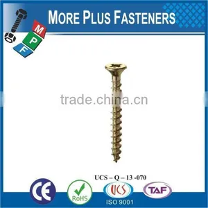 Made in Taiwan High Quality Yellow Zinc Coated Wood Screws Self Tapping Screw thumbnail-6