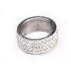 Clear Shiny Sliver Rhinestone Shamballa Crystal Wedding Rings Jewelry for Girls thumbnail-1
