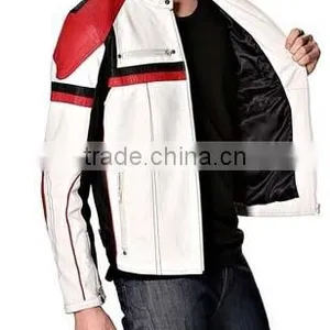 NEW MEN BIKER LEATHER JACKET thumbnail-5